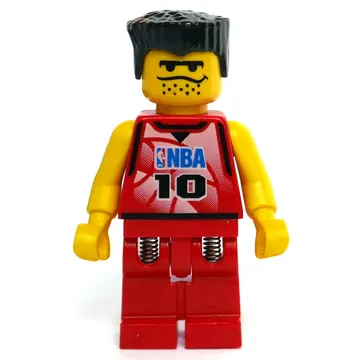 Basketball Player, Red Torso, Red Legs #10