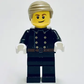 Fireman, Jacket with 8 Buttons and Belt, Dark Tan Hair