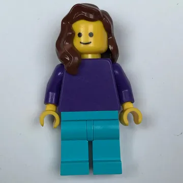 Woman, Plain Dark Purple Torso, Medium Azure Legs, Reddish Brown Hair