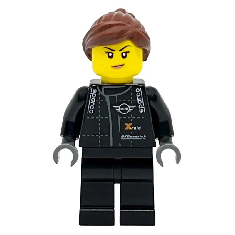 Race Driver, Black Torso, Black Legs, Reddish Brown Hair