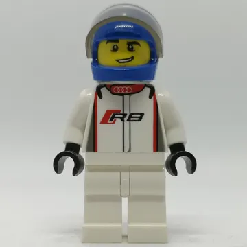 Race Driver, White Torso, White Legs, Blue Helmet, Audi