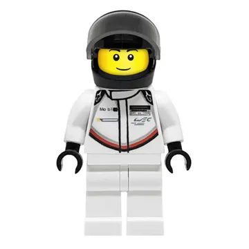Race Driver, White Torso, White Legs, Black Helmet, Porsche