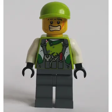 Crew Member Lime Torso, Dark Bluish Grey Legs 3