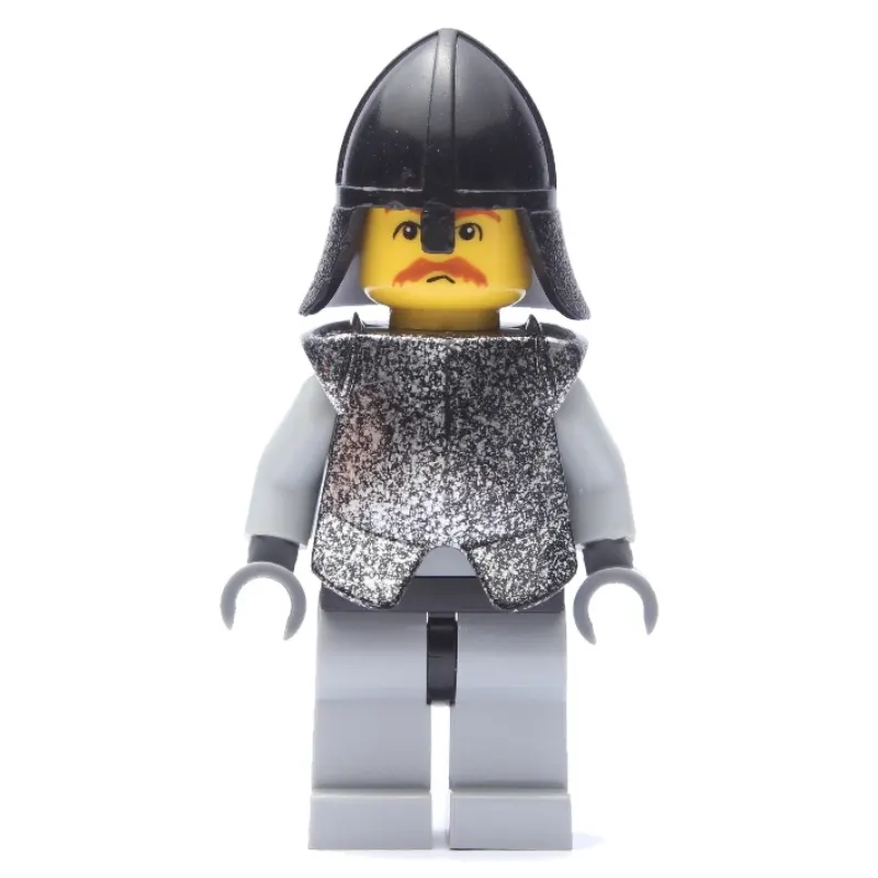 Knight (Knights Kingdom I) - Light Bluish Gray Legs, Armor, Brown Moustache