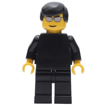 Black Torso, Black Legs, Silver Sunglasses