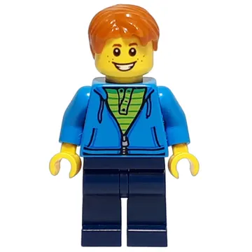 Dark Azure Torso, Dark Blue Legs, Dark Orange Hair