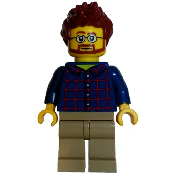 Dark Blue Torso, Dark Tan Legs, Reddish Brown Hair