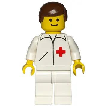 Doctor, White Jacket with Red Cross, White Legs, Brown Hair