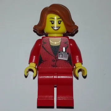 Woman, Red Suit, Dark Orange Hair