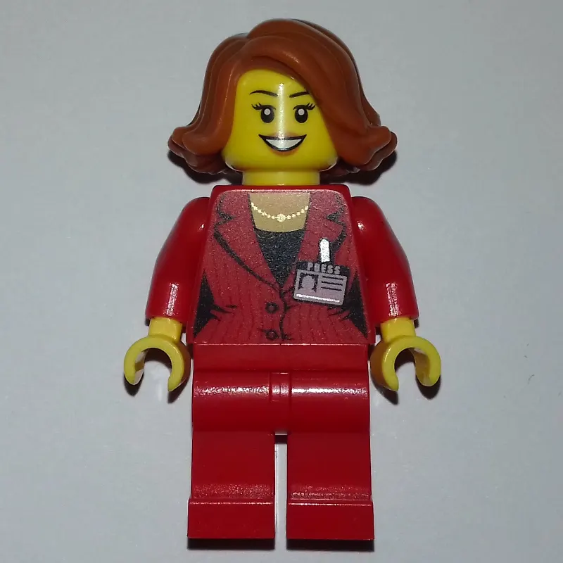 Woman, Red Suit, Dark Orange Hair