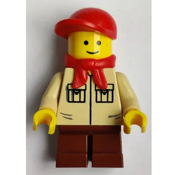 Kid, Tan Torso, Reddish Brown Legs, Red Cap, Bandana