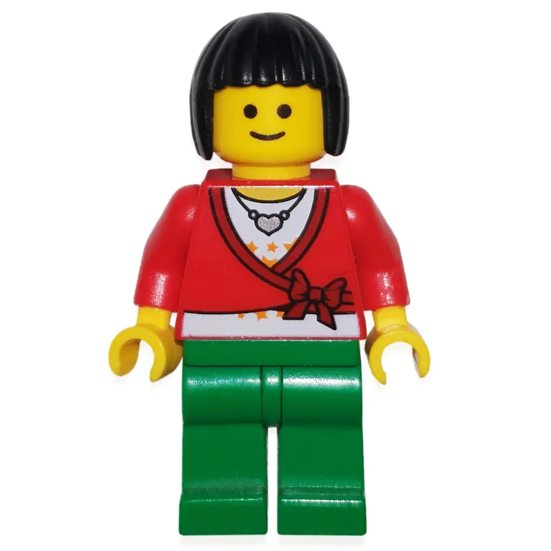 Red Torso, Green Legs, Black Hair