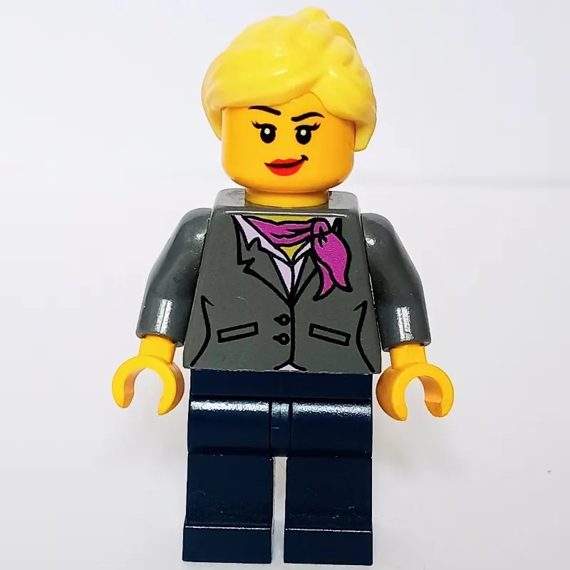 Dark Bluish Gray Torso, Dark Blue Legs, Bright Yellow Hair