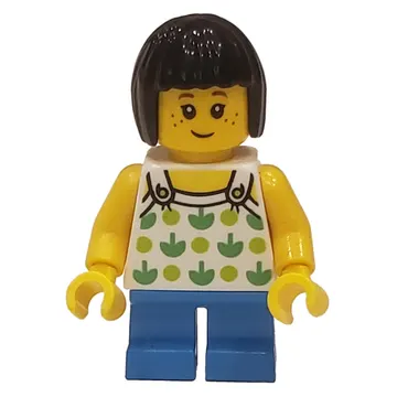 Kid, White Torso, Dark Azure Legs, Black Hair