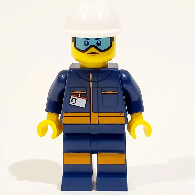 Technician - Dark Blue Torso, Dark Blue Legs, White Helmet