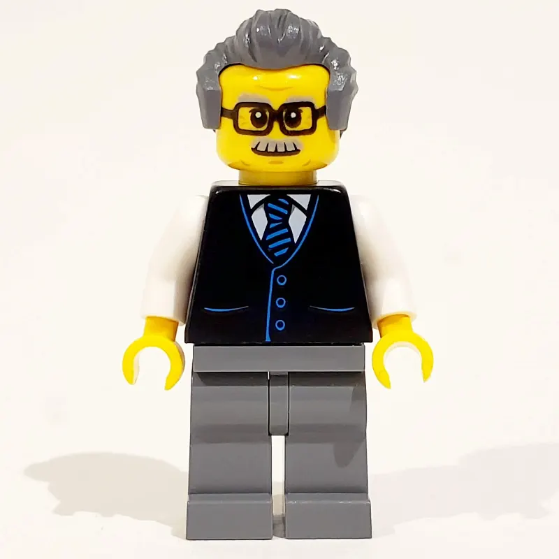 Launch Director - Black Torso, Dark Bluish Grey Legs, Dark Bluish Grey Hair