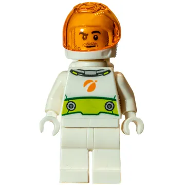 Astronaut - White Torso and Legs, Lime decor, White Helmet Trans Orange Visor