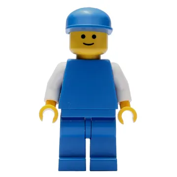 Man, Plain Blue with White Arms, Blue Cap
