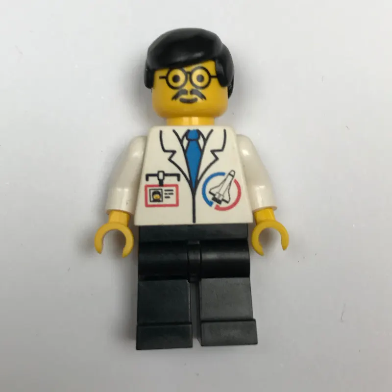 Launch Command Ground Crew, White Jacket, Black Hair, Moustache and Glasses