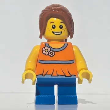 Kid - Orange Torso, Blue Legs, Dark Orange Hair
