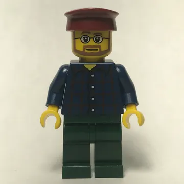 Dark Blue Torso, Dark Green Legs, Dark Red Hat