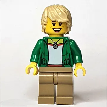 Green Torso, Dark Tan Legs, Tan Hair