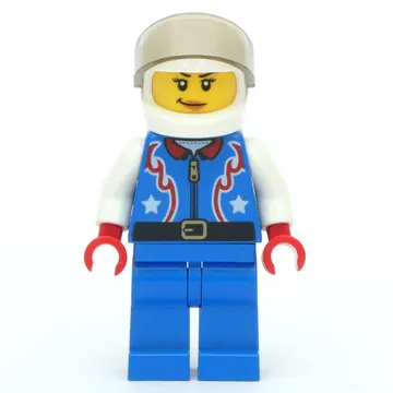Driver - Blue Torso, Blue Legs, White Helmet