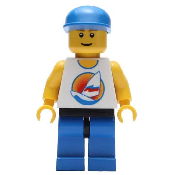 White Torso, Blue Legs, Blue Cap
