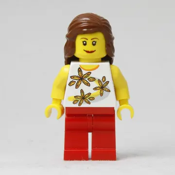 White Torso, Red Legs, Reddish Brown Hair