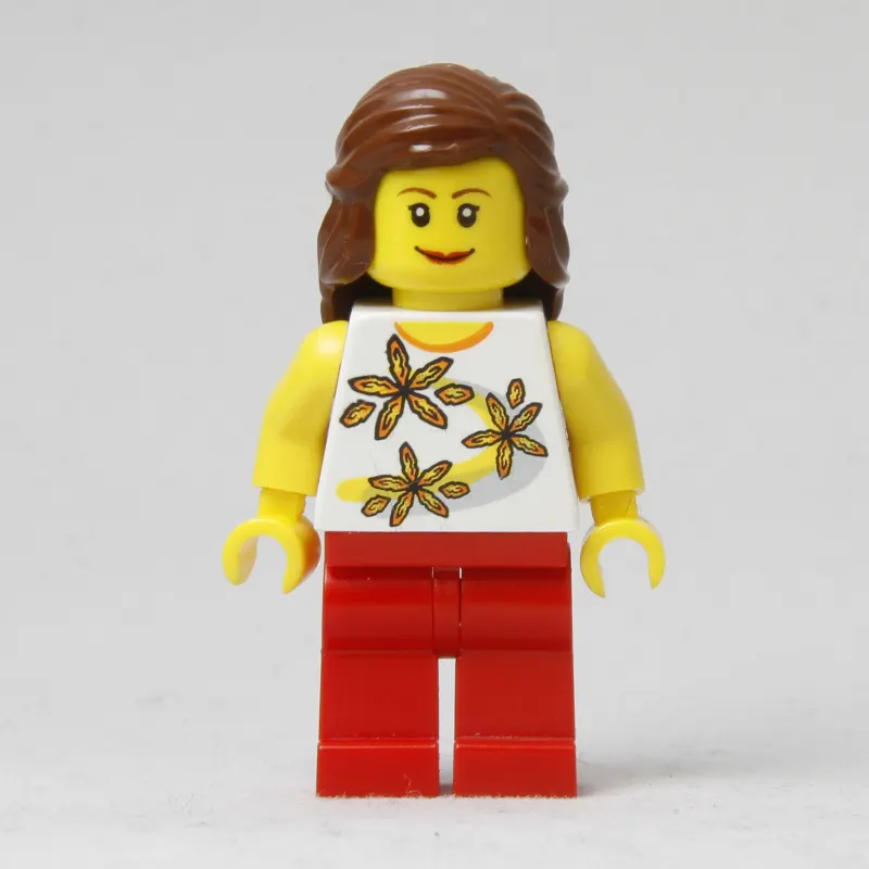 White Torso, Red Legs, Reddish Brown Hair