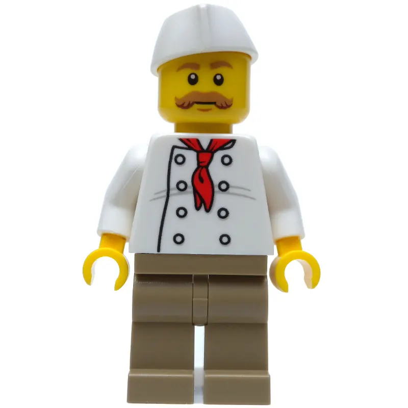 Chef, Red Neckerchief, Dark Tan Legs, Butchers Hat