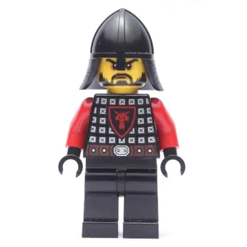 Dragon Knight, Red, Helmet, Beard, Brown Belt