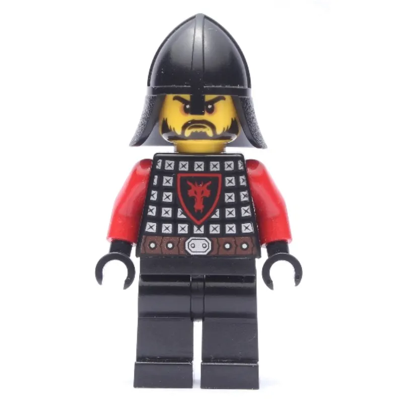 Dragon Knight, Red, Helmet, Beard, Brown Belt