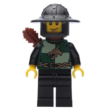 Dragon Knight, Archer, Dark Green, Wide Brim Helmet, Quiver