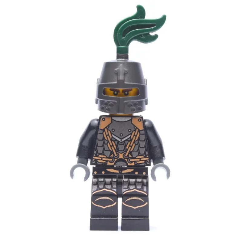 Dragon Knight, Dark Green, Pearl Dark Gray Helmet with Dark Green Plume