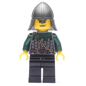 Dragon Knight, Dark Green, Helmet, Stern (Pearl Dark Gray)