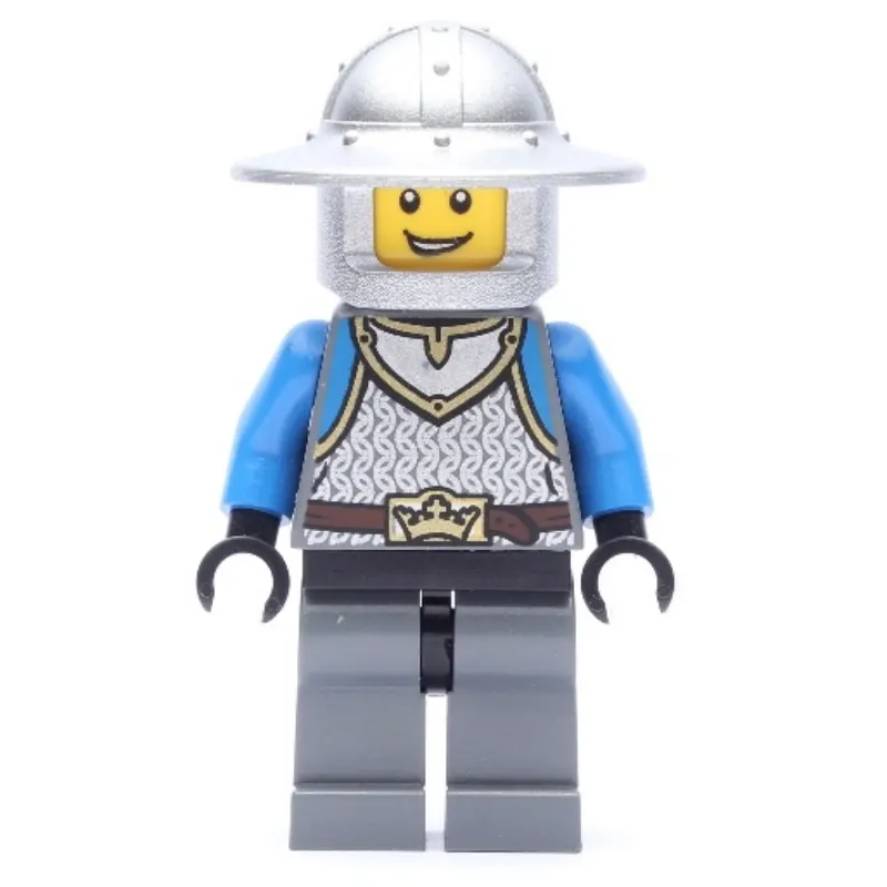 Knight, Blue, Wide Brim Helmet