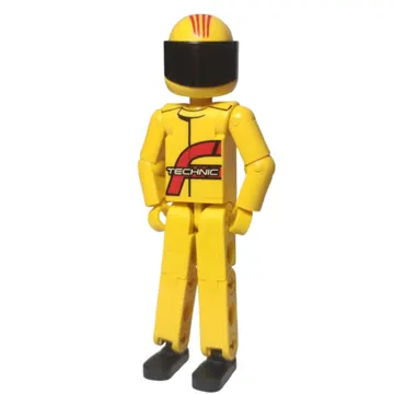 Technic Figure Yellow Legs, Yellow Top [Power Puller Driver] - Yellow Helmet