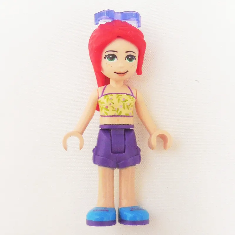 Mia - Lime Top, Dark Purple Skirt, Sunglasses