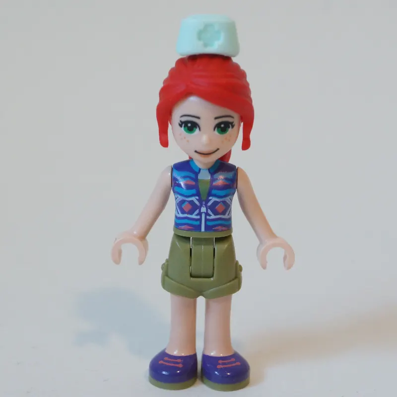 Mia - Dark Purple Top, Olive Green Skirt, Nurse Hat
