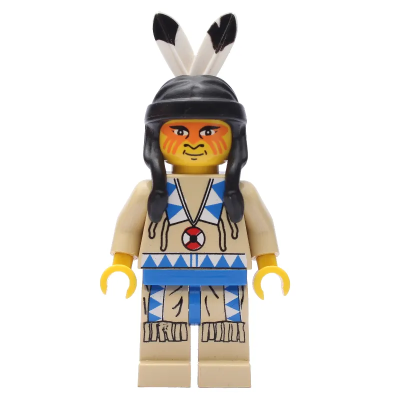 Indian - Tan Clothing, Blue Trim