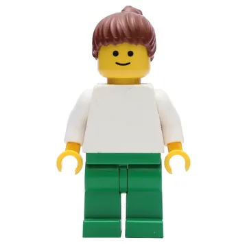 White Torso, Green Legs, Reddish Brown Hair, Female