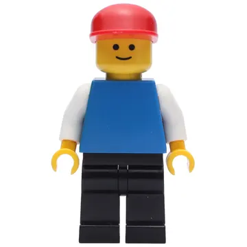 Blue Torso, Black Legs, Red Cap