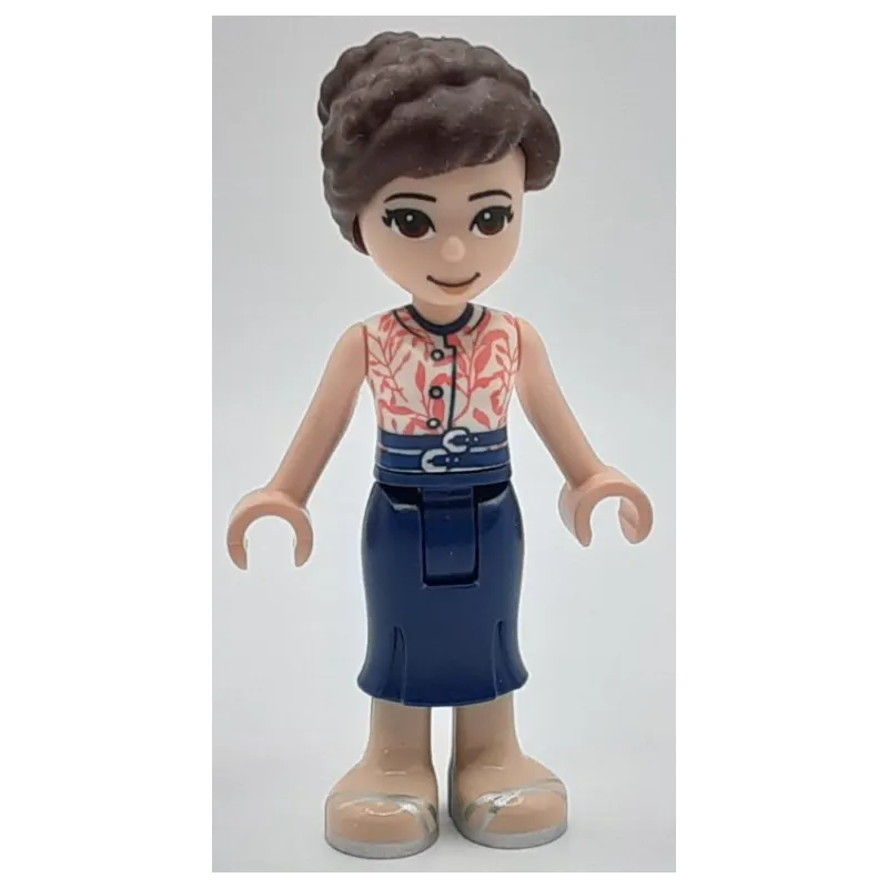 June - White Top, Dark Blue Skirt