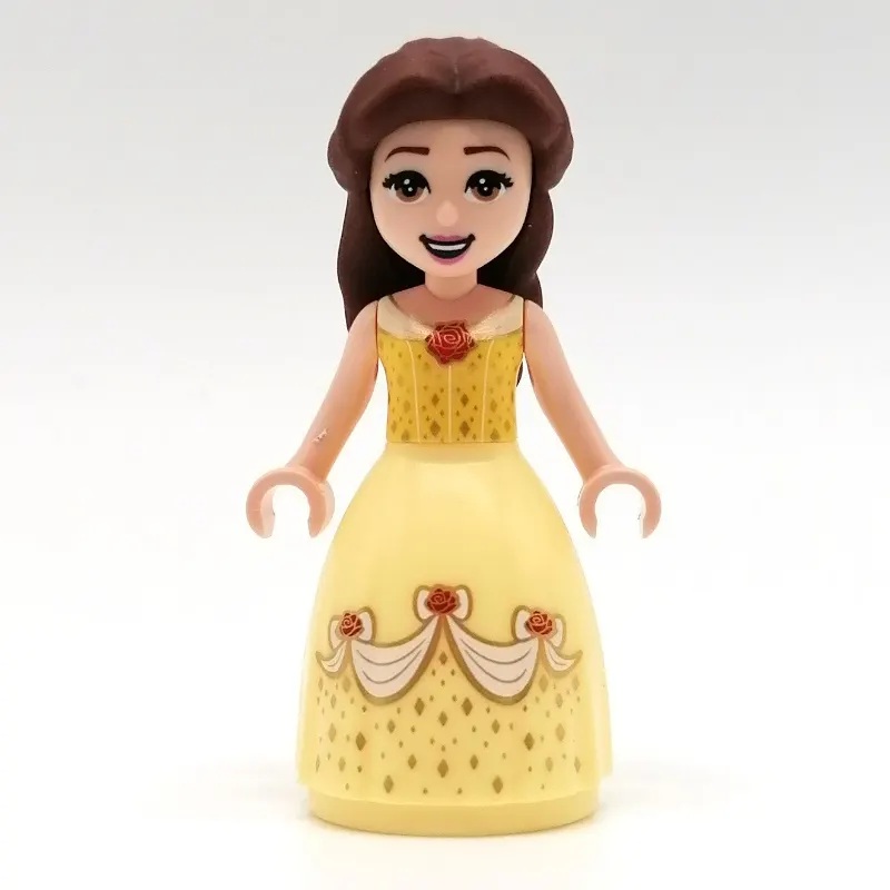 Belle, Bright Light Orange and Bright Light Yellow Full Dress with Roses, Open Mouth