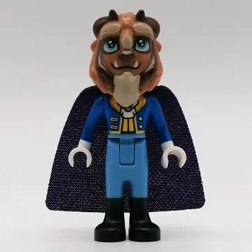 Beast, Medium Blue Legs, Dark Purple Cape, Hair Bow