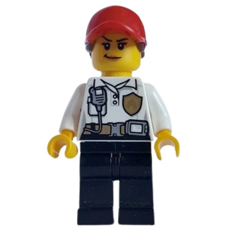 Fire Fighter - White Torso, Black Legs, Red Cap
