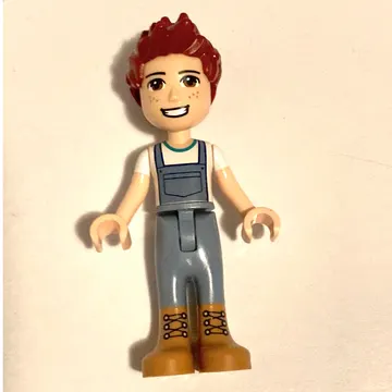 Daniel - White Shirt, Sand Blue Overall