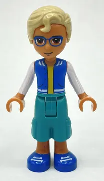 Sebastian - Blue Jacket, Dark Turquoise Pants, Tan Hair