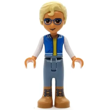 Sebastian - Blue Jacket, Sand Blue Pants, Tan Hair